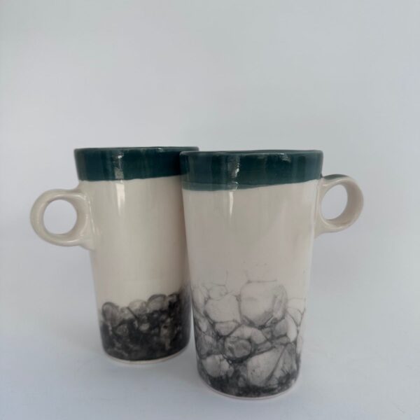 Büyük Kupa Bardak 2’Li Set Mug (El Yapımı)